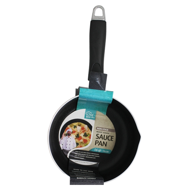 1.6QT NONSTICK SAUCE PAN W/TWO MOUTH-12