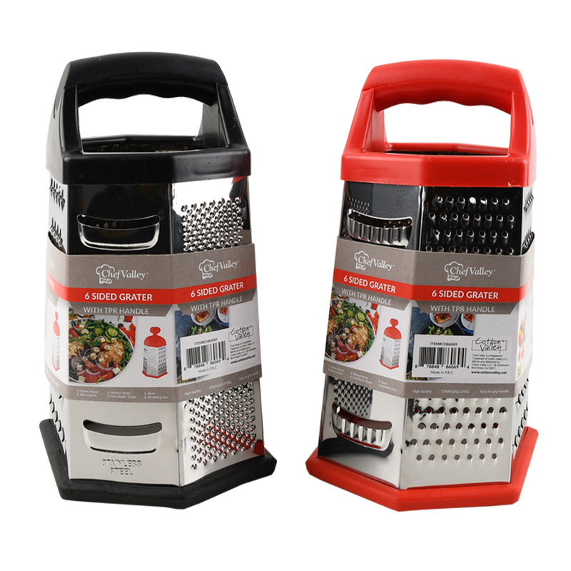 SIX SIDE GRATER WITH TPR HANDLE - 12