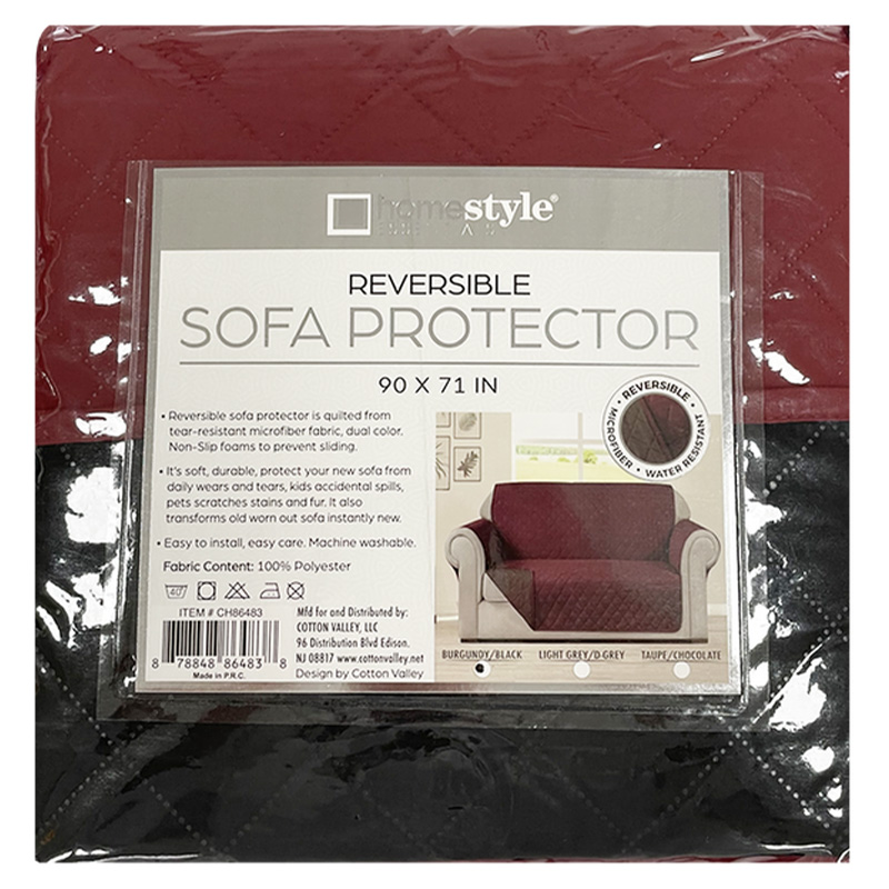 90X71" REVERSABLE MICROFIBER SOFA COVR-6