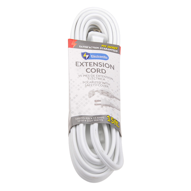 15FT. EXTENSION CORD WHITE -  50