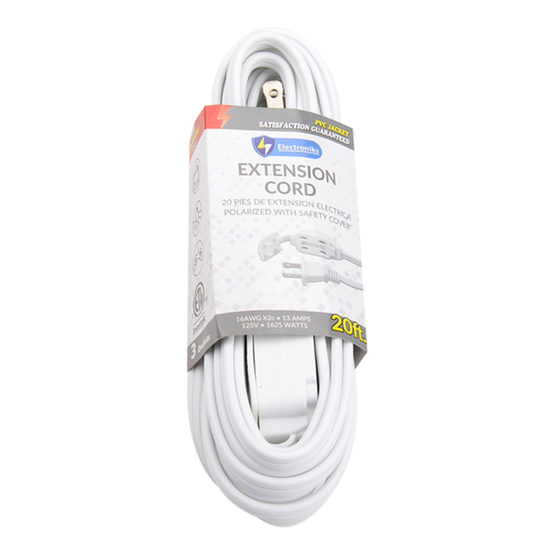 20FT. EXTENSION CORD WHITE - 25