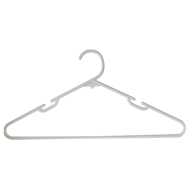 30 PACK WHITE PLASTIC CLOTHES HANGERS-12