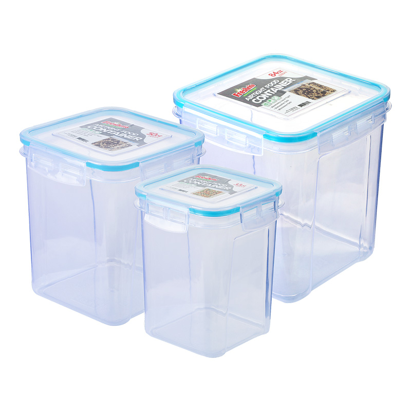 SET OF 3 LOCK FOOD CONTAINER RECT-24