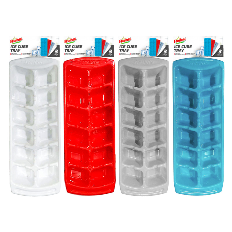 12 MOLDS 3PACK PLASTIC ICE CUBE TRAY -48