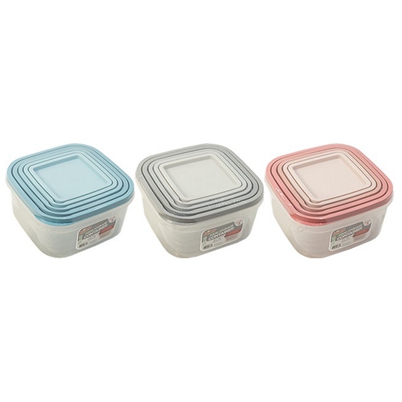 5 PC COLORFUL STORAGE CONTAINER SQRE-24