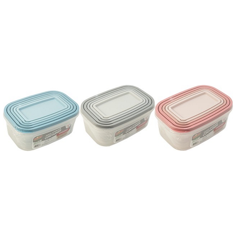 5 PC COLORFUL STORAGE CONTAINER RECT-24