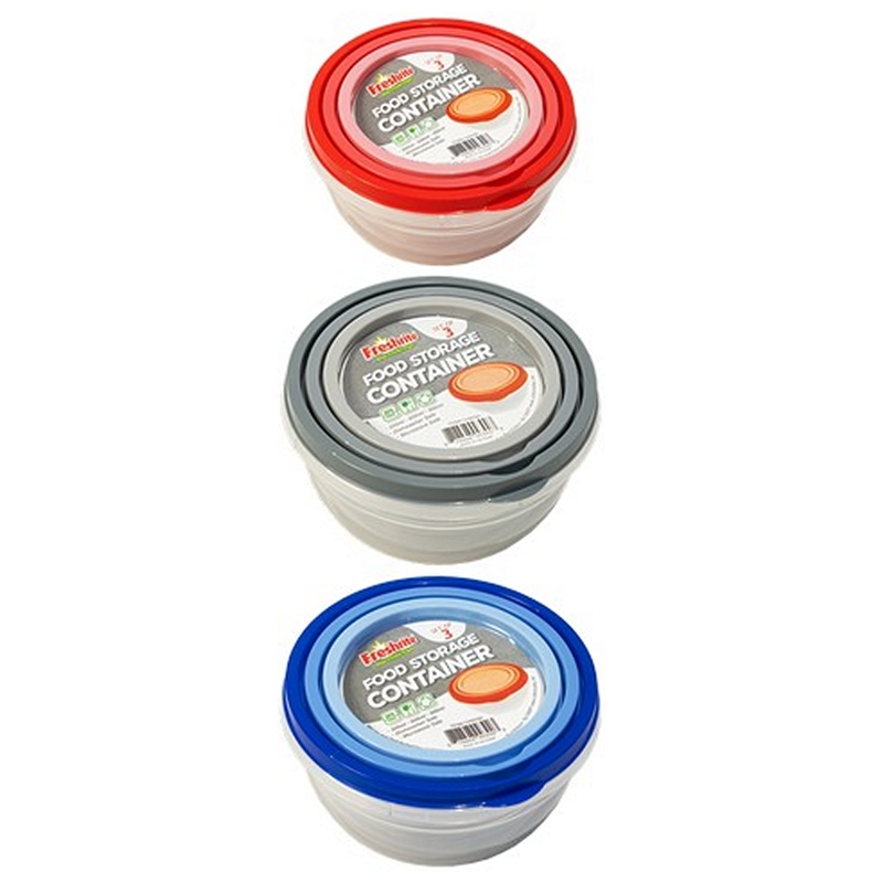 3 PC COLORFUL STORAGE CONTAINER RND-60