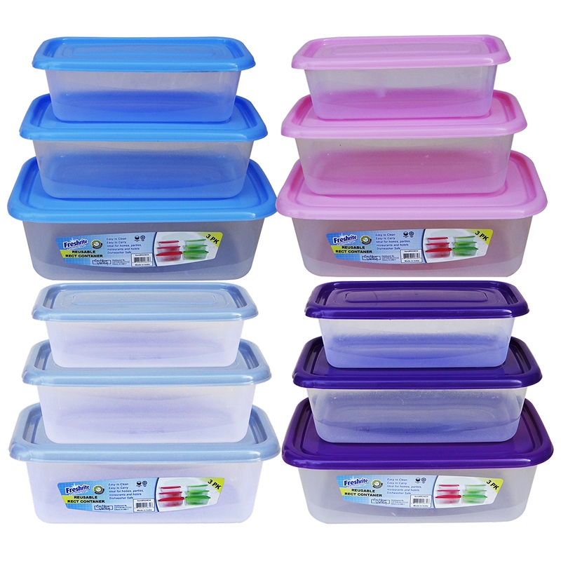 3 PC RECT FOOD CONTAINER SET- 60