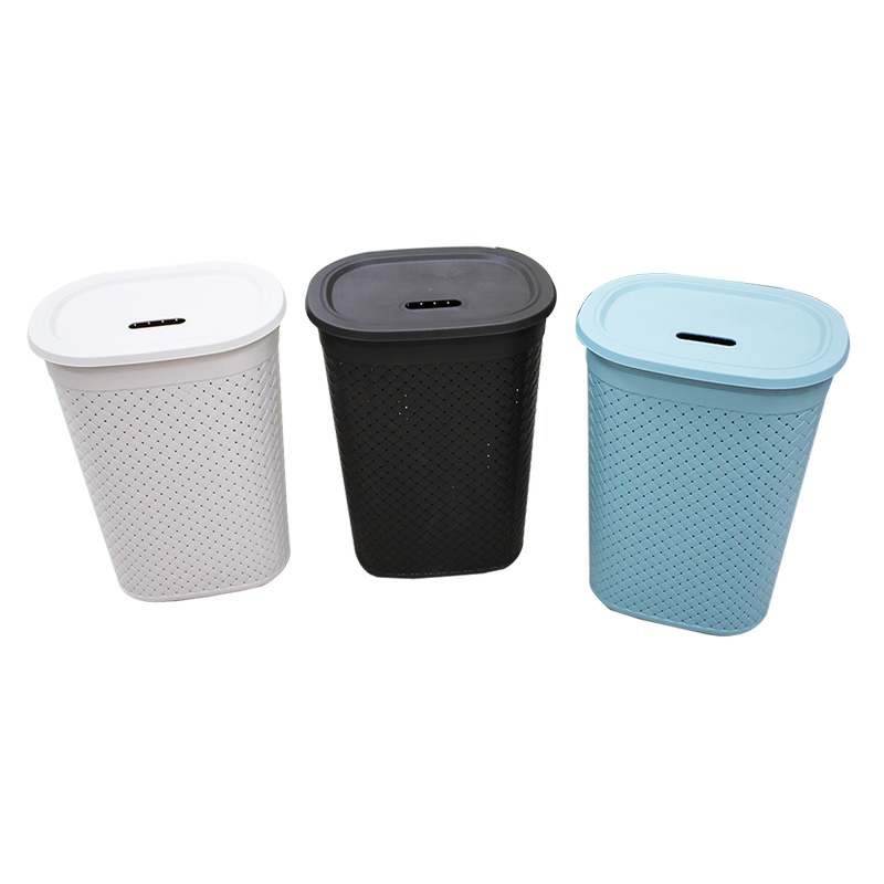 55L STICH LAUNDRY HAMPER WITH LID-12
