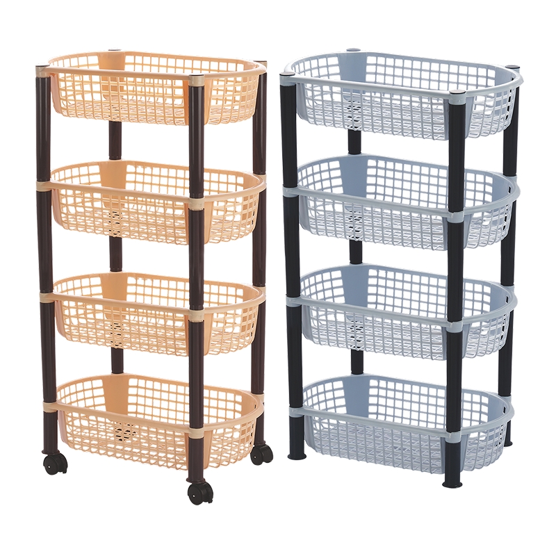 4 TIER OVAL STORAGE CART WITH WHEEL-6