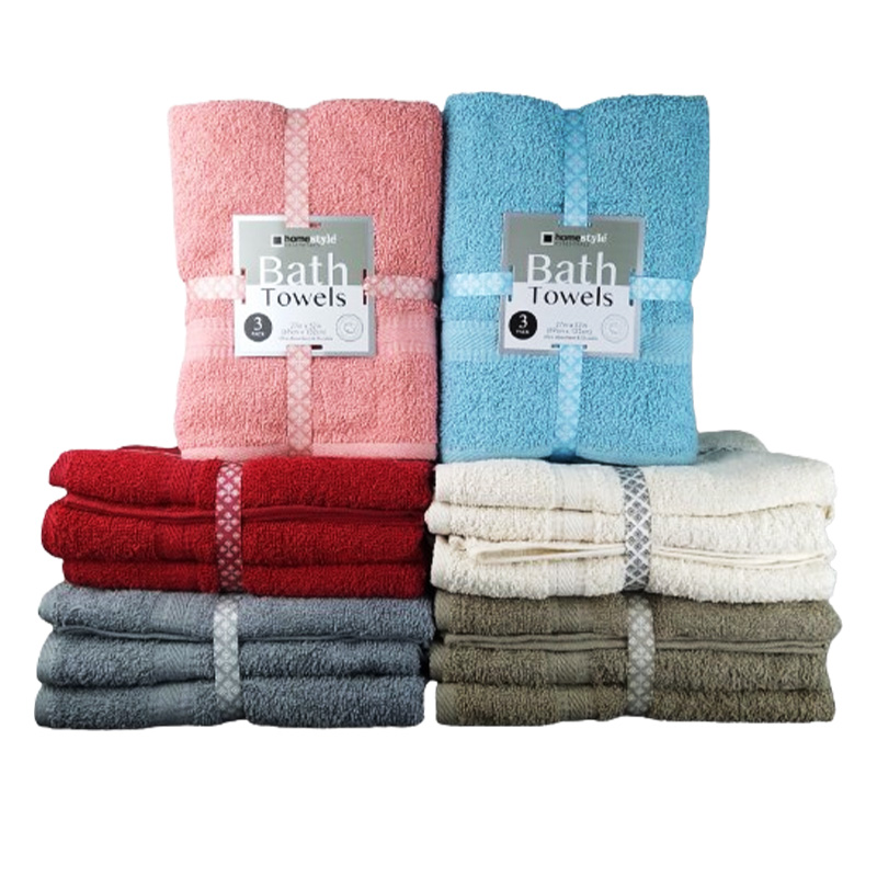 2-Pack Bath Towels - Extra-Absorbent - 100% Cotton - 27 x 52